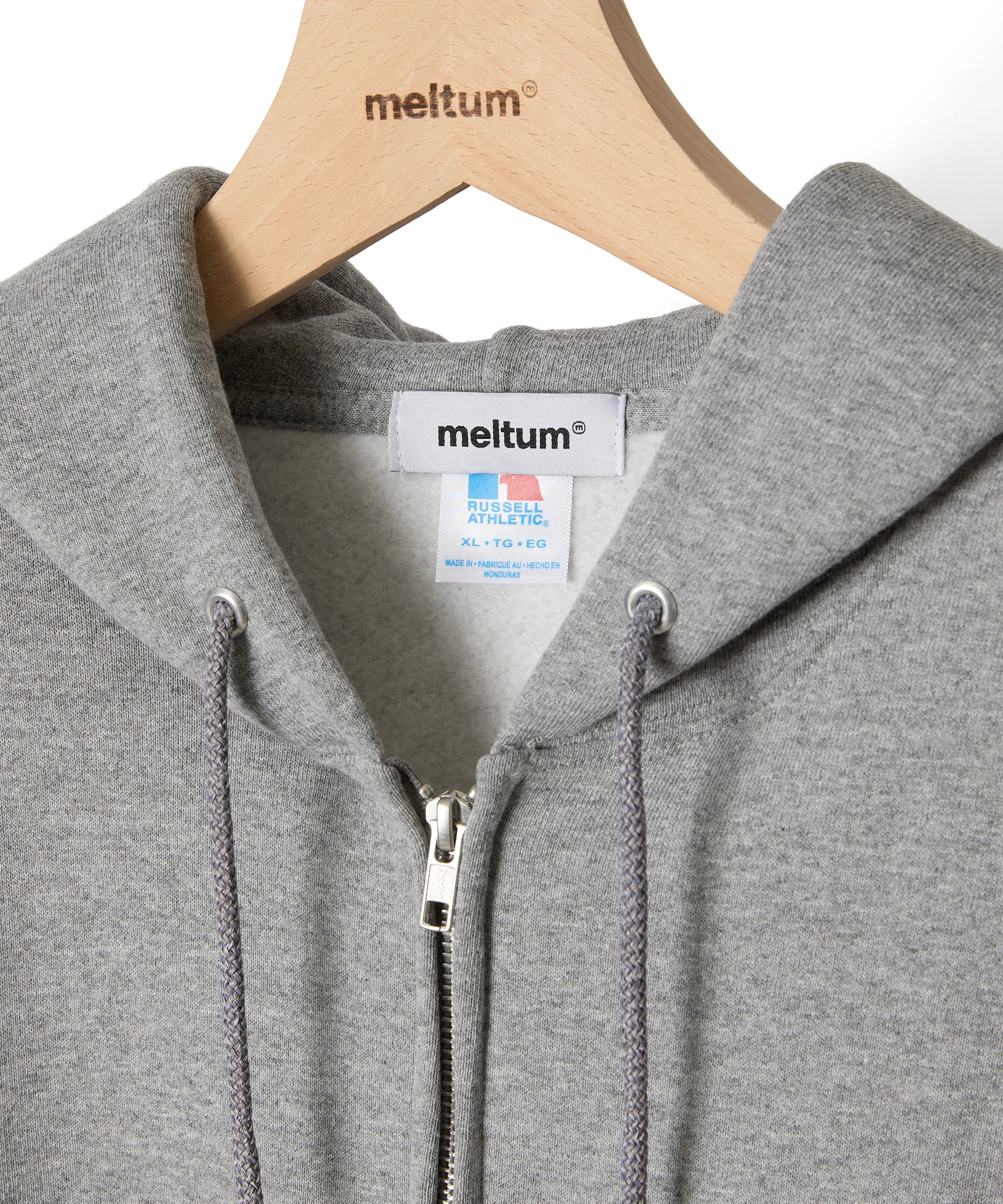 ×RUSSELL ATHLETIC STANDARD ZIP HOODIE [GREY]