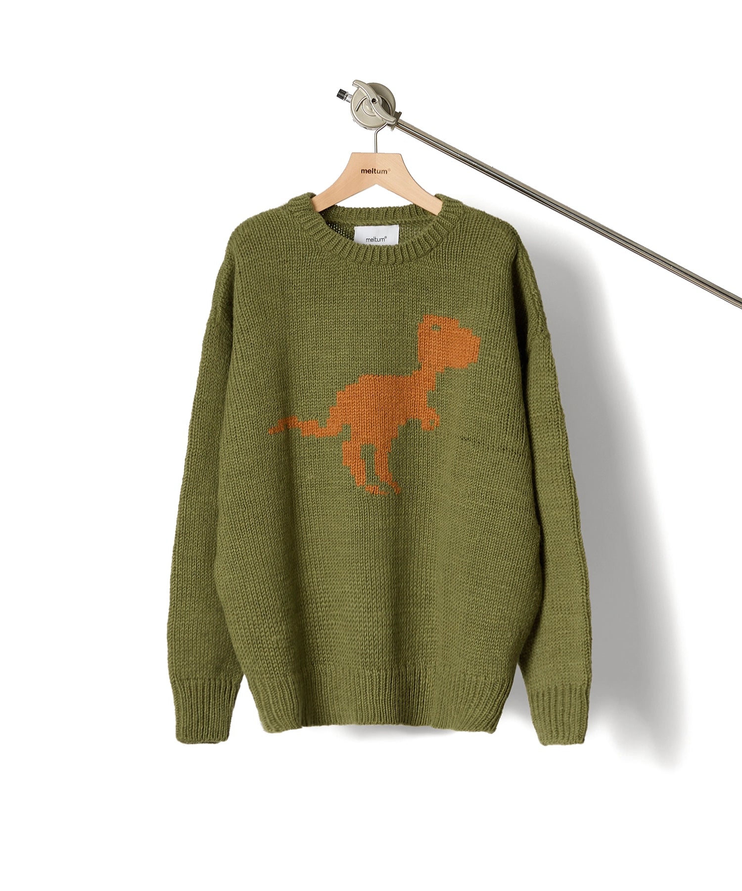 HAND KNIT (DINOSAUR) 【OLIVE】