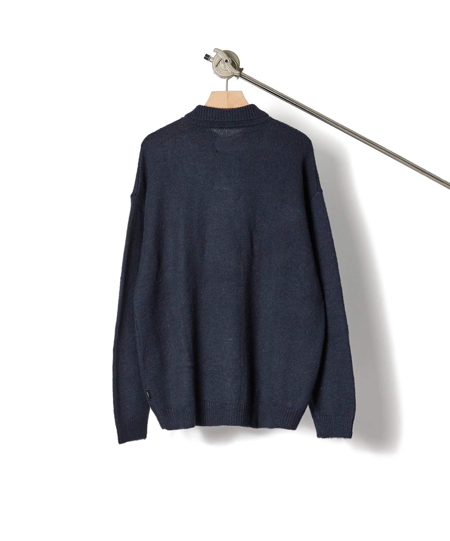 MOHAIR KNIT POLO【NAVY】