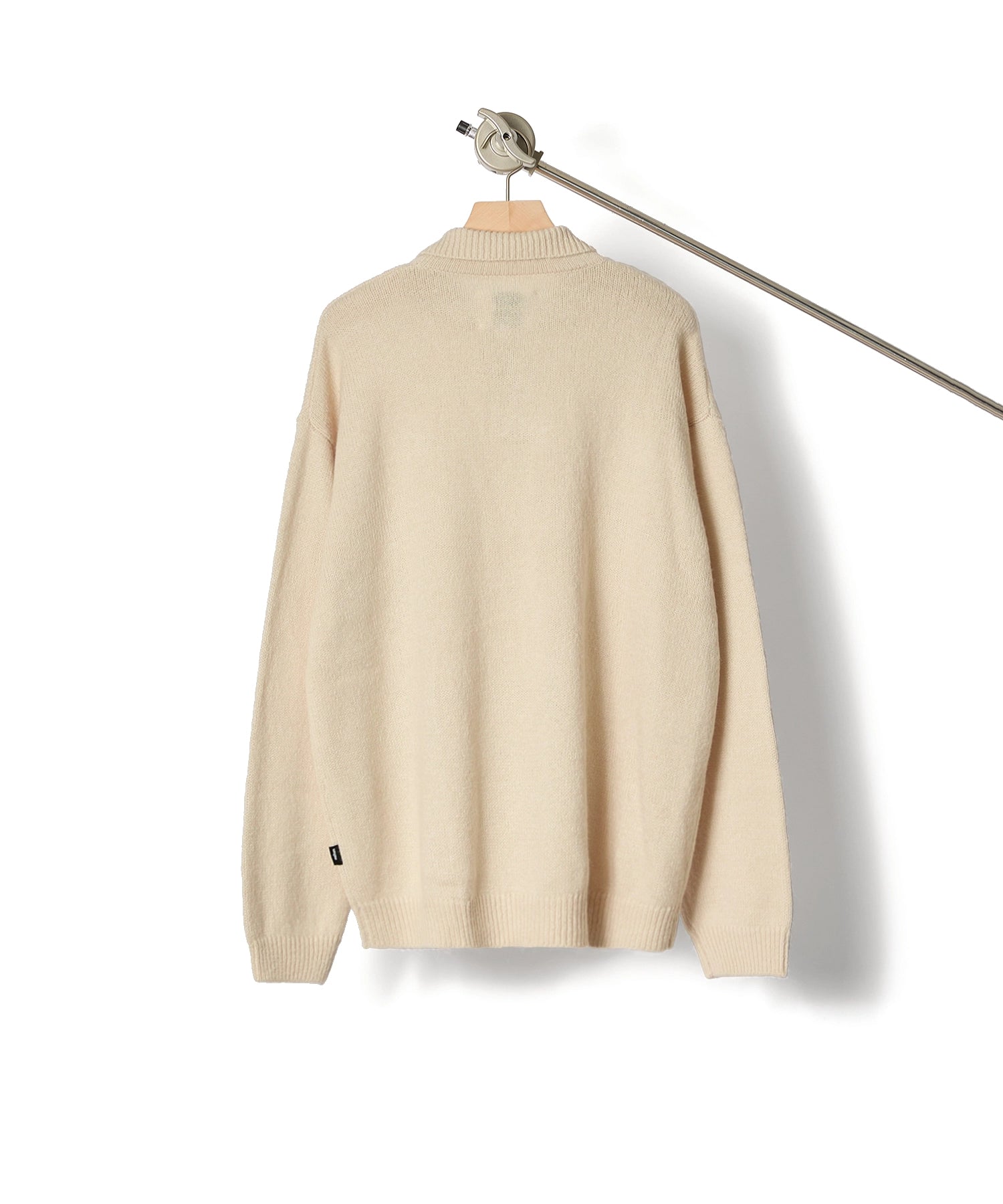 MOHAIR KNIT POLO【BEIGE】