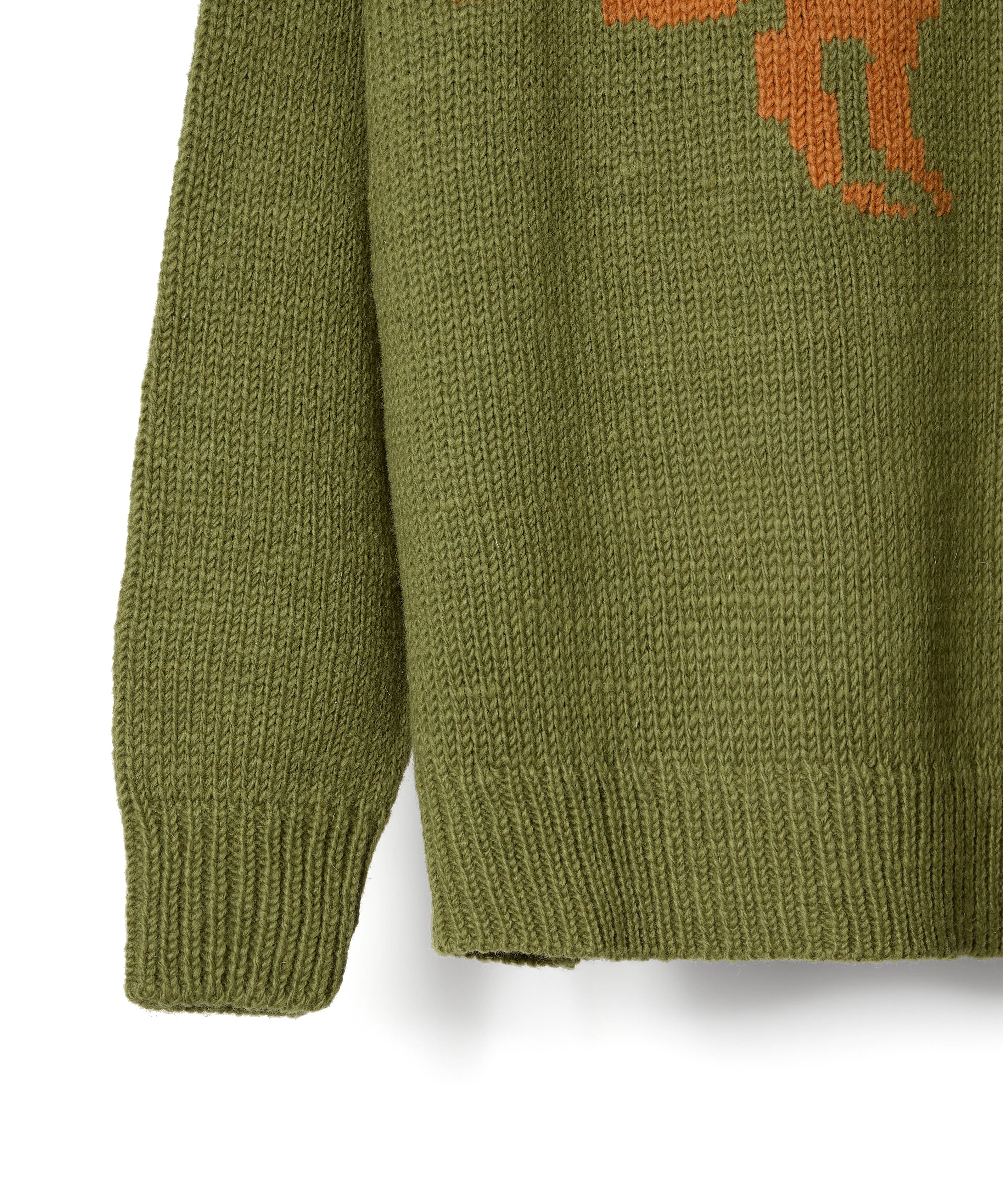 HAND KNIT (DINOSAUR) 【OLIVE】